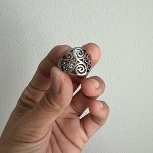 Cut Out Design Sterling Silver Ring